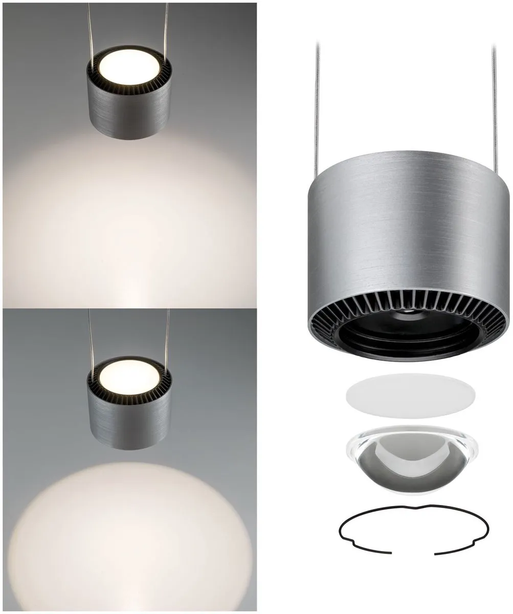 Paulmann LED-hanglamp Aldan 3x1570lm - 2700K - Zwart