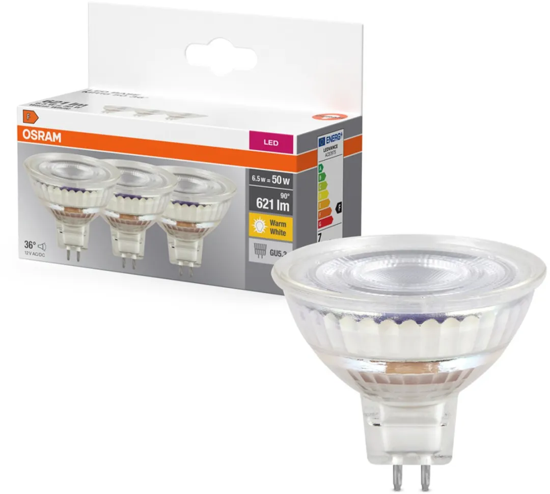Osram LED Reflektor MR16 GU5.3 6.5W - 3 Stuks