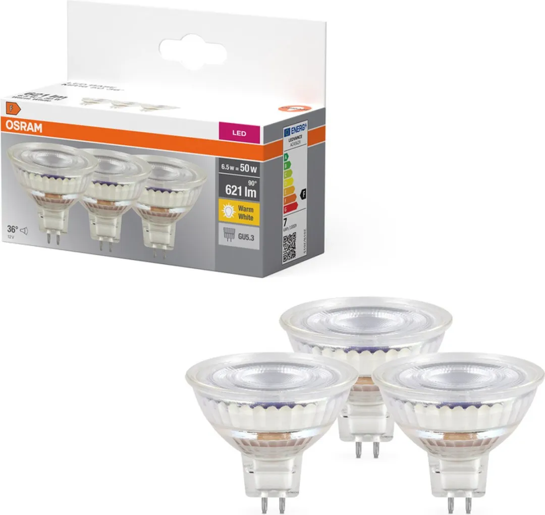 Osram LED Reflektor MR16 GU5.3 6.5W - 3 Stuks