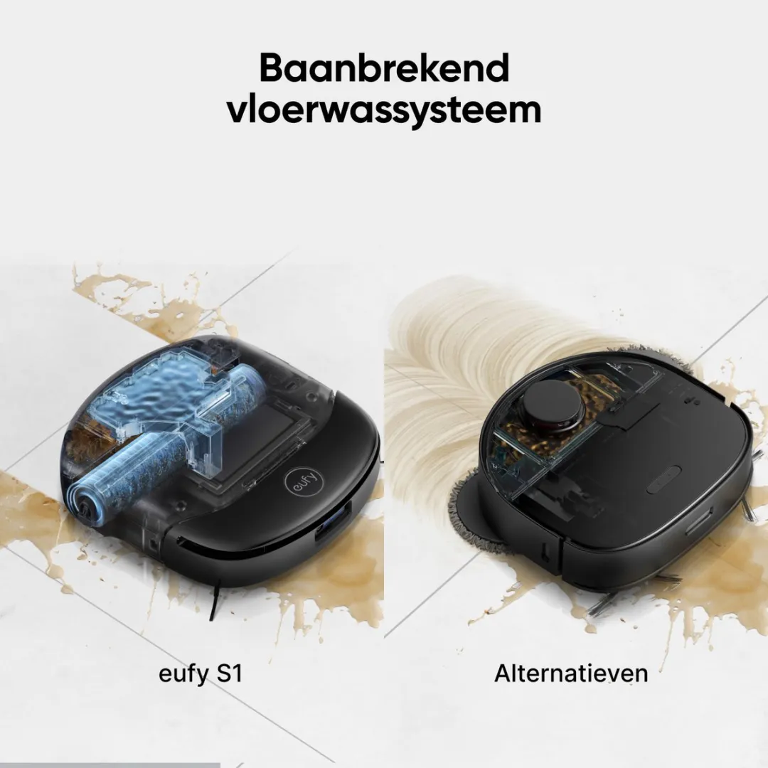 Eufy Clean S1 HydroJet Robotstofzuiger T2071G11 - Zwart