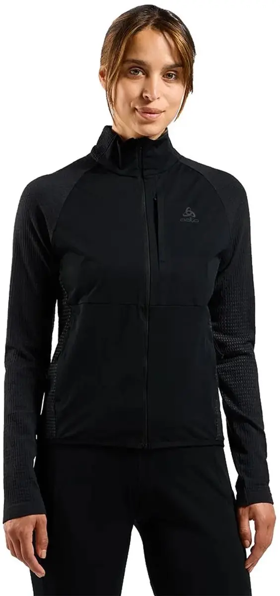 Odlo Zeroweight Pro Pw Windproof Hybrid Jas Zwart L Vrouw