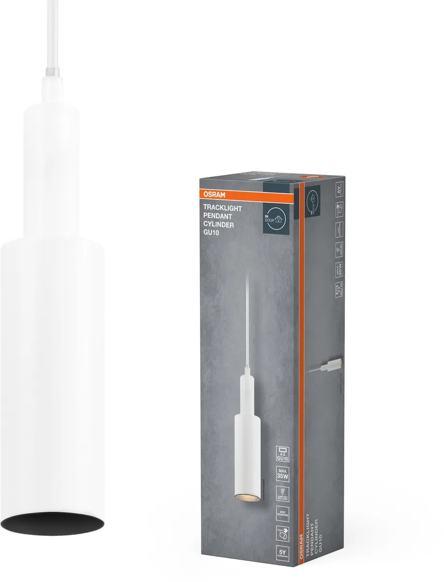 Osram Tracklight Pendant Cylinder GU10 Hanglamp - Wit