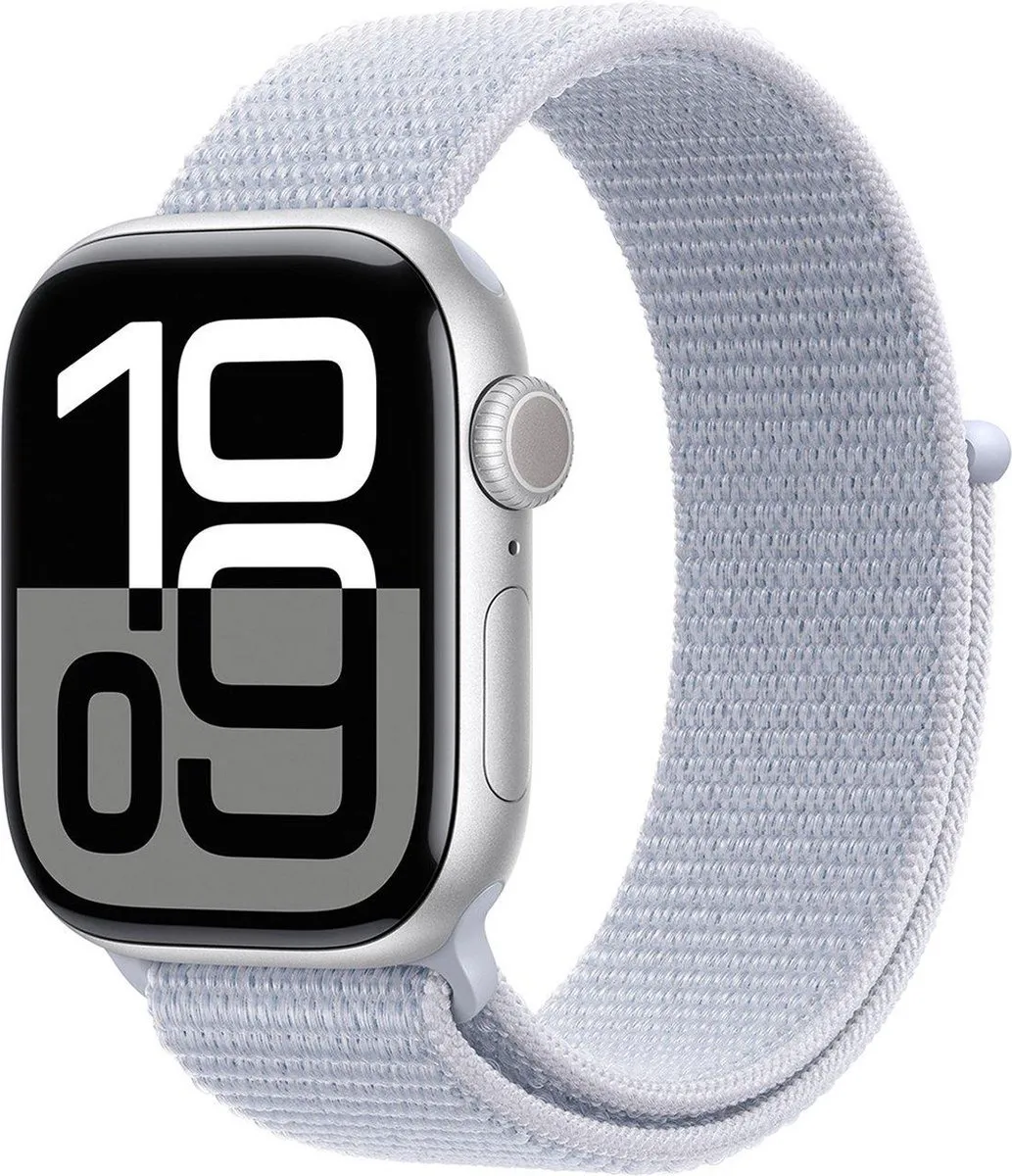 Apple Watch Series 10 42mm - Zilver Aluminium - Blauw Band