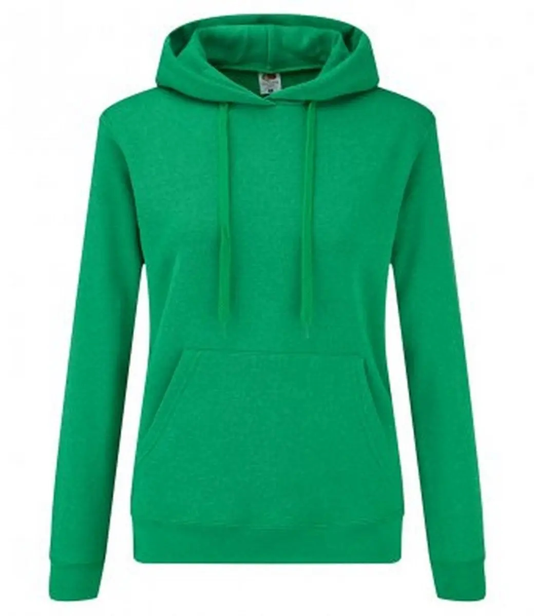 Fruit of the Loom Klassieke Dames Fit Sweatshirt Met Capuchon (Groene heide)