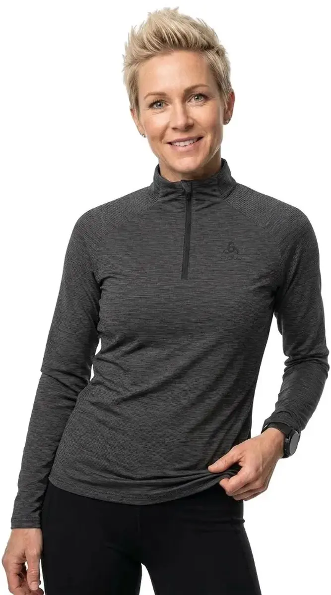 Odlo Essentials Cw 200 Fleece Met Halve Rits Zwart M Vrouw