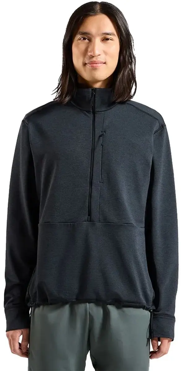 Odlo Grid Fleece Overhemd Met Halve Rits - Zwart - afbeelding 6 van 6