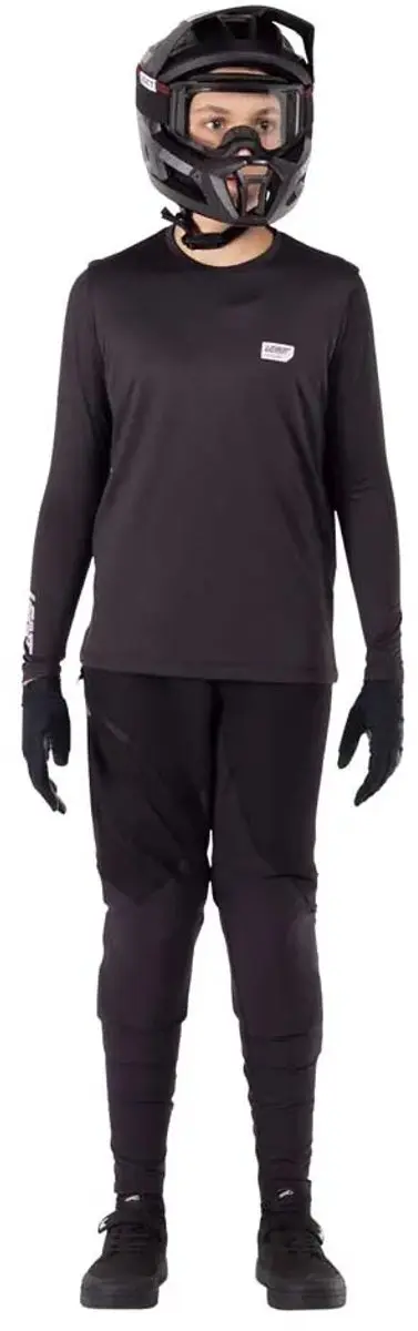Leatt Gravity 1.0 Jr Mtb T-shirt Met Lange Mouwen Zwart 140 cm Jongen