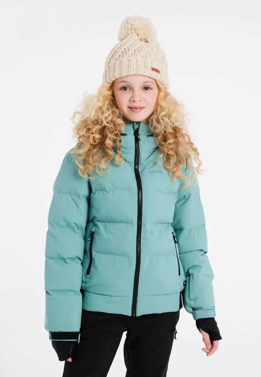 Protest Prteliny Jr – Skijas Meisjes – Waterafstotende afwerking – Winterjas – Waterkolom 10K – Crocodile Green