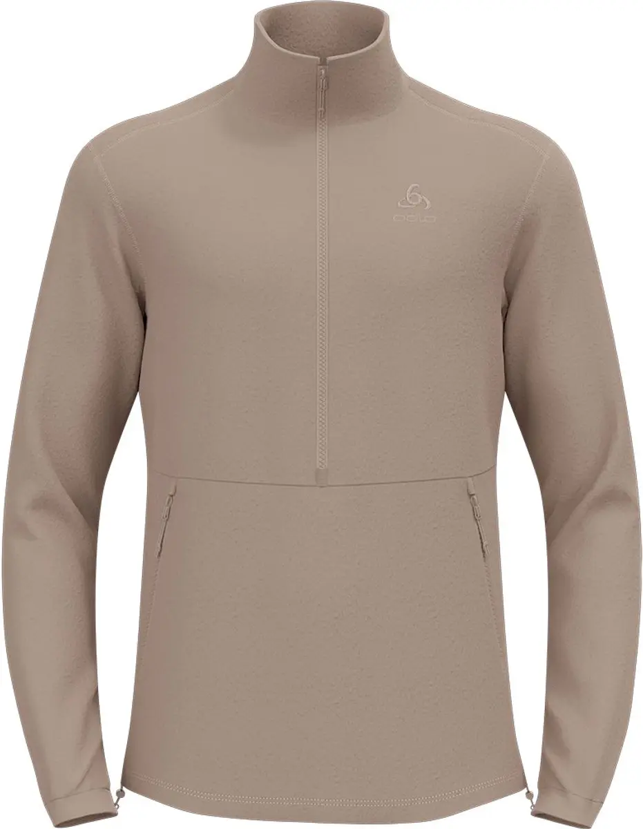 Odlo Essential 365 High Pile Fleece Met Halve Rits Beige XL Man