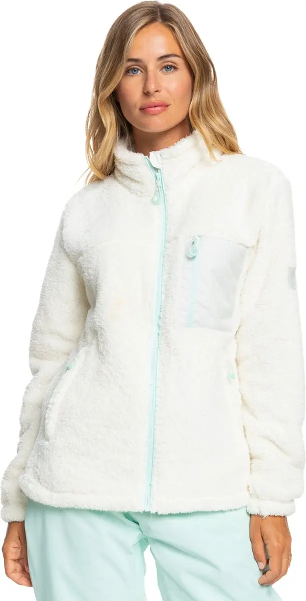 Roxy Alabama Zip Up Fleece voor Dames Maat L Beige