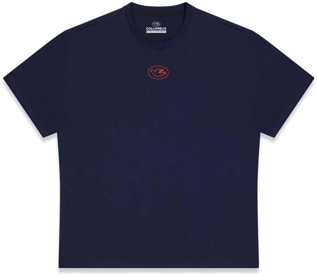 Cinelli Columbus Fork Sticker T-shirt Met Korte Mouwen Blauw S