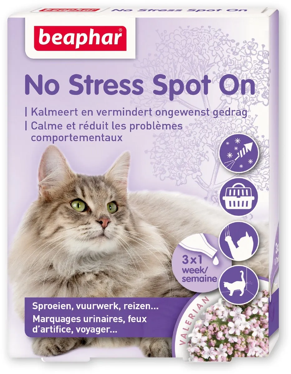Beaphar No Stress Spot On Kat - 3 Pipetten