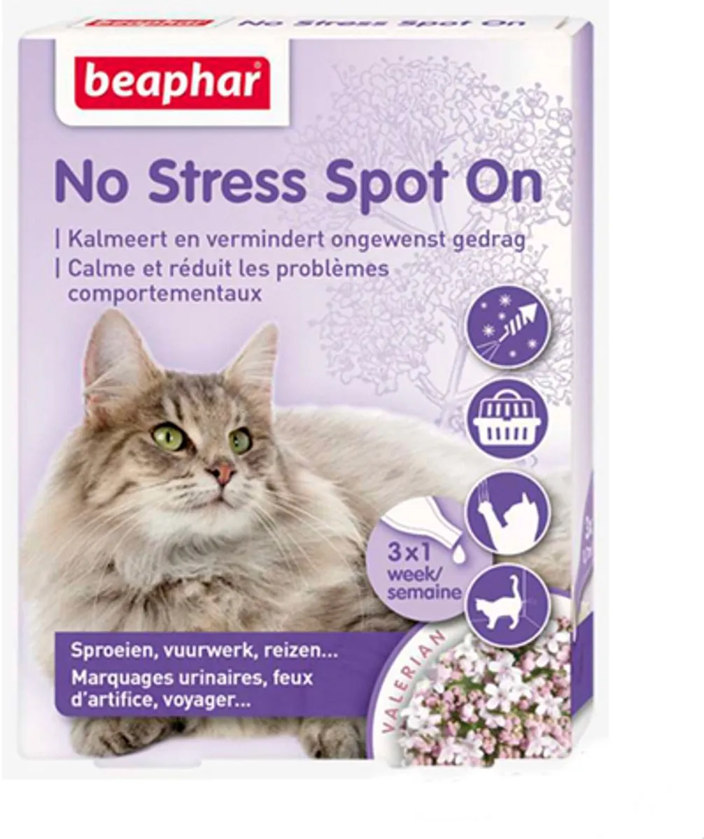 Beaphar No Stress Spot On Kat - 3 Pipetten