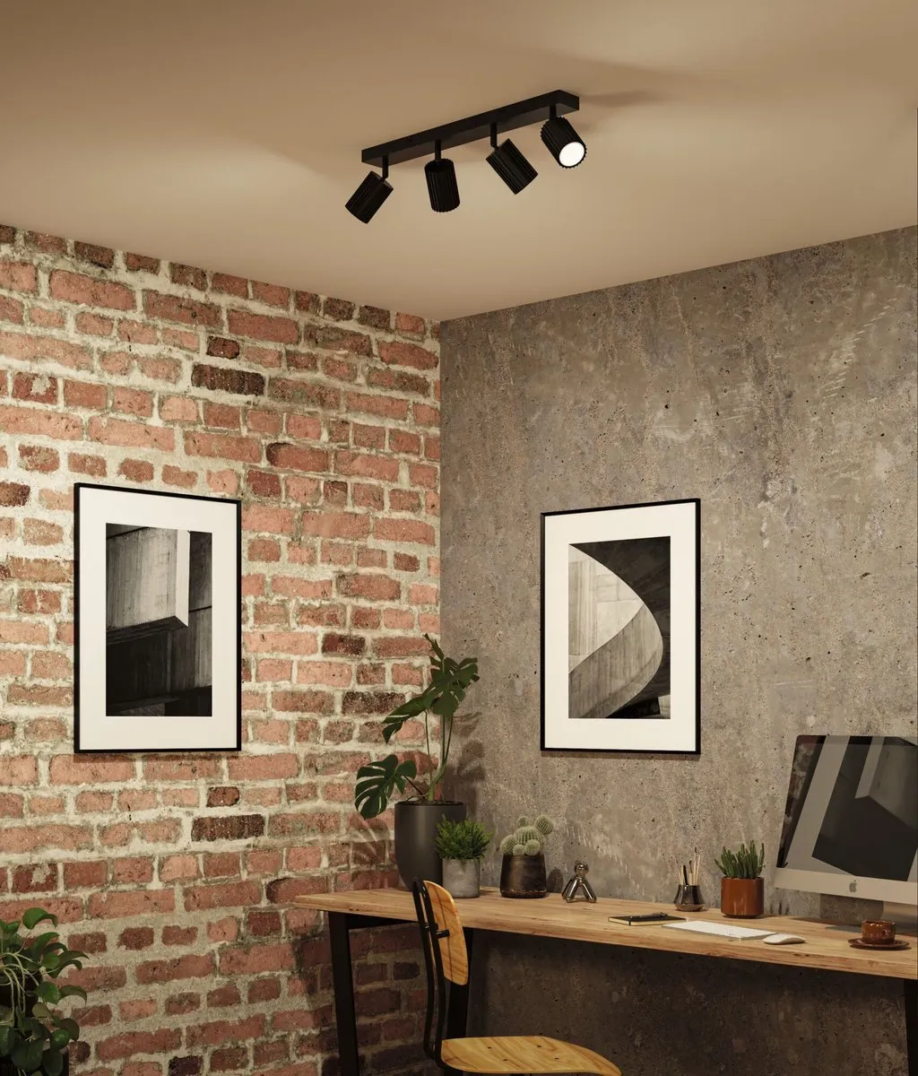 Paulmann Lirena Spotlight GU10 4x10W - Zwart mat