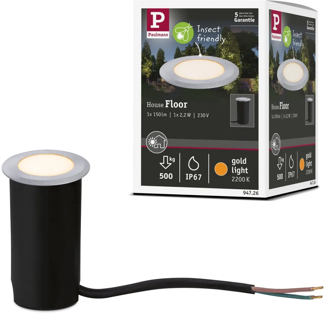 Paulmann LED Grondinbouwlamp Insectvriendelijk IP67 2200K 2,2W