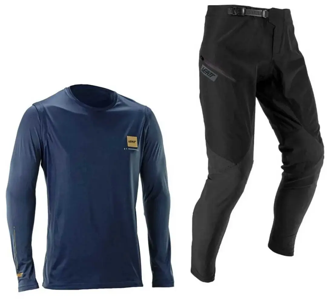Leatt Gravity 1.0 T-shirt Met Lange Mouwen Blauw XL Man