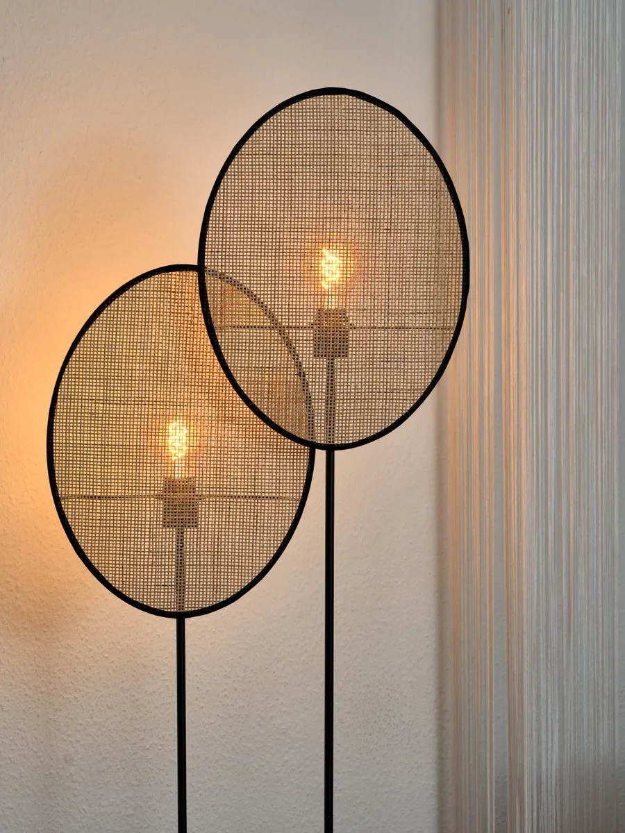 Osram Decor Rattan Paardenbloem Vloerlamp - 2x E27 - Beige - afbeelding 6 van 6