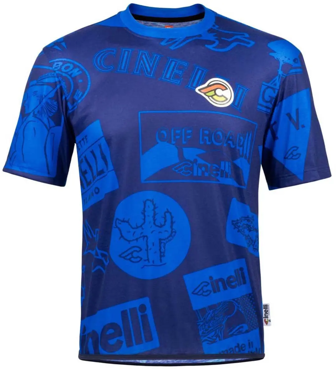 Cinelli Gravel Tech T-shirt Met Korte Mouwen Blauw XL Man