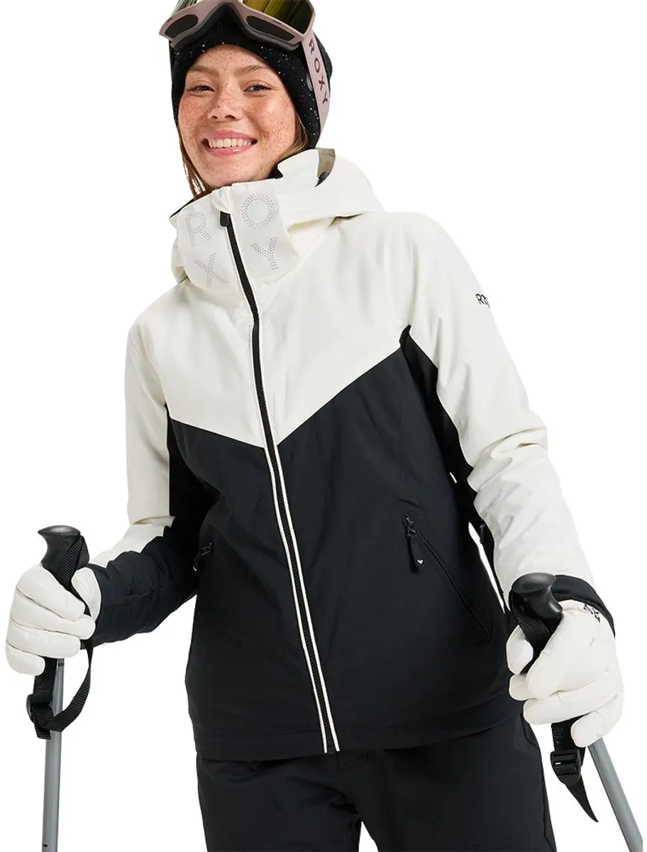 Roxy Free Jet Block Jas Beige,Zwart M Vrouw