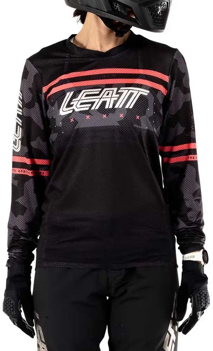Leatt Mtb Gravity 4.0 T-shirt Met Lange Mouwen Zwart S Vrouw