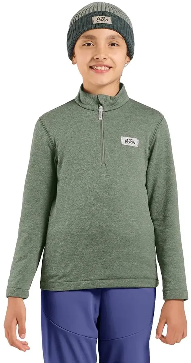 Odlo Grid Fleece Met Halve Rits Groen 8 Years Meisje