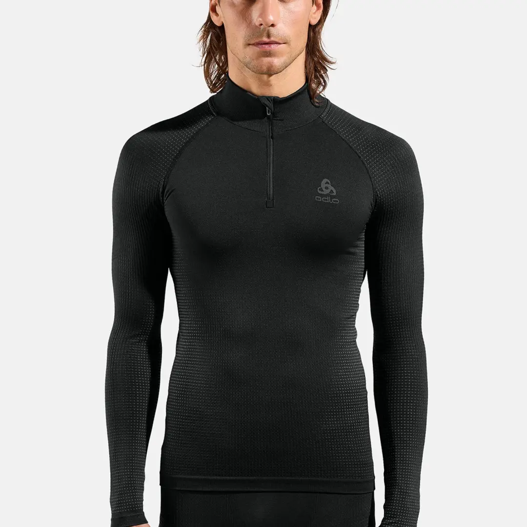 ODLO Bl Top Turtle Neck L/S Half Zip Performance Warm Eco Thermoshirt Heren