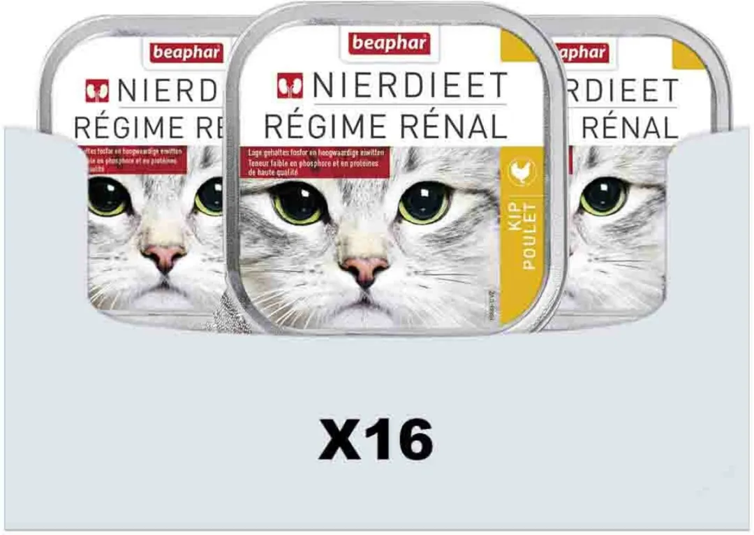 Beaphar Nierdieet Nat Kip Kattenvoer 100g - 16 Stuks