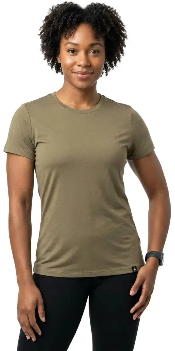 Odlo Merino 160 T-shirt Met Korte Mouwen Groen L Vrouw