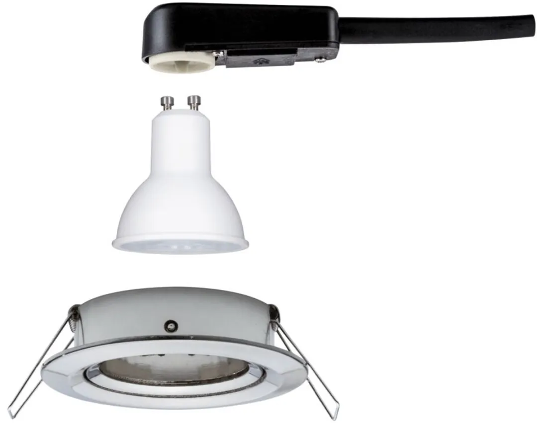 Paulmann Nova LED Inbouwlamp 6,5W 460lm GU10 - 2700K - Staal geborsteld