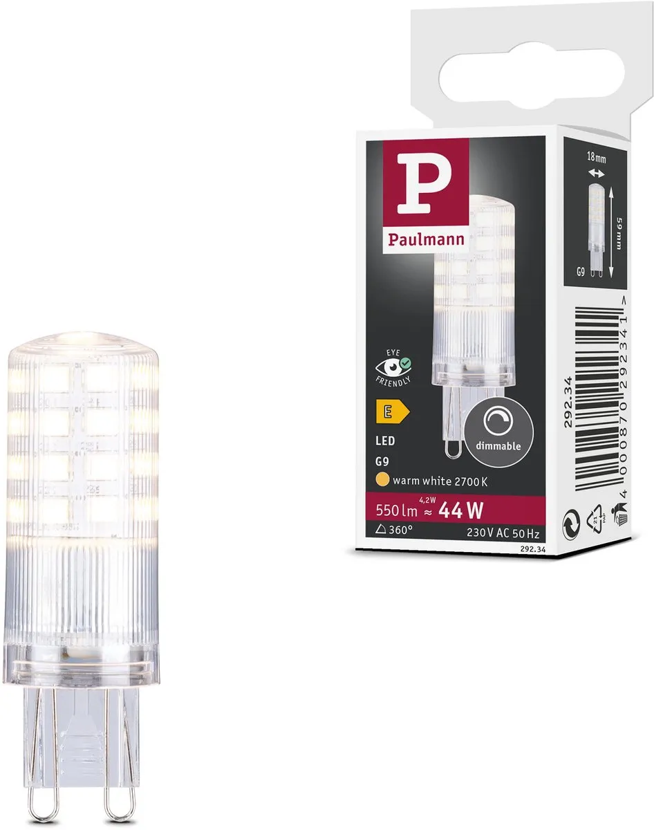Paulmann LED Stiftfitting G9 550lm 4,2W 2700K