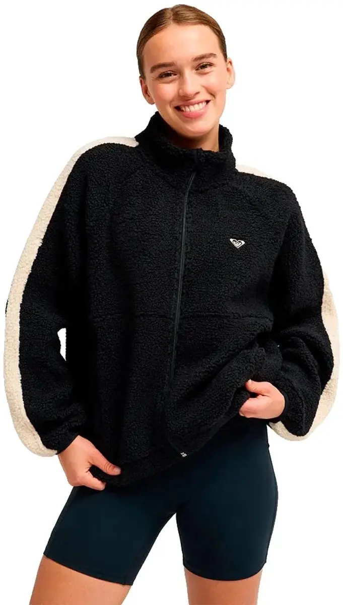 Roxy Boundless Solid Fleece Zwart M Vrouw