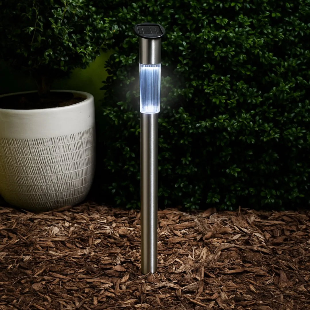 Grundig Solar Tuinlamp RVS IP44 - 0.2W Wit