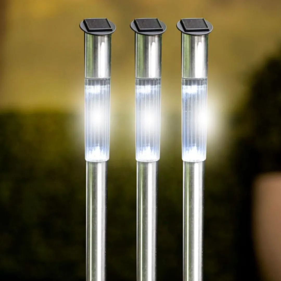 Grundig Solar Tuinlamp RVS IP44 - 0.2W Wit