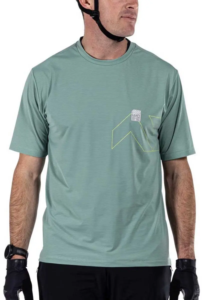 Leatt Mtb Trail 1.0 X-flow T-shirt Met Korte Mouwen Groen M Man
