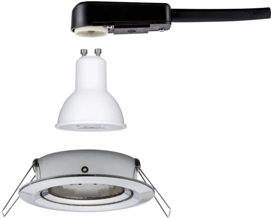Paulmann LED-inbouwlamp Nova 84mm GU10 6,5W 460lm - Staal geborsteld