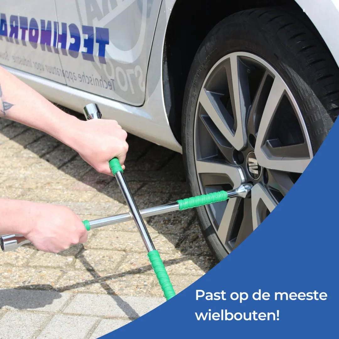 TETRA Kruissleutel - Reservewiel Verwisselen - 17, 19, 21 & 23 MM - Wielbouten Gereedschap