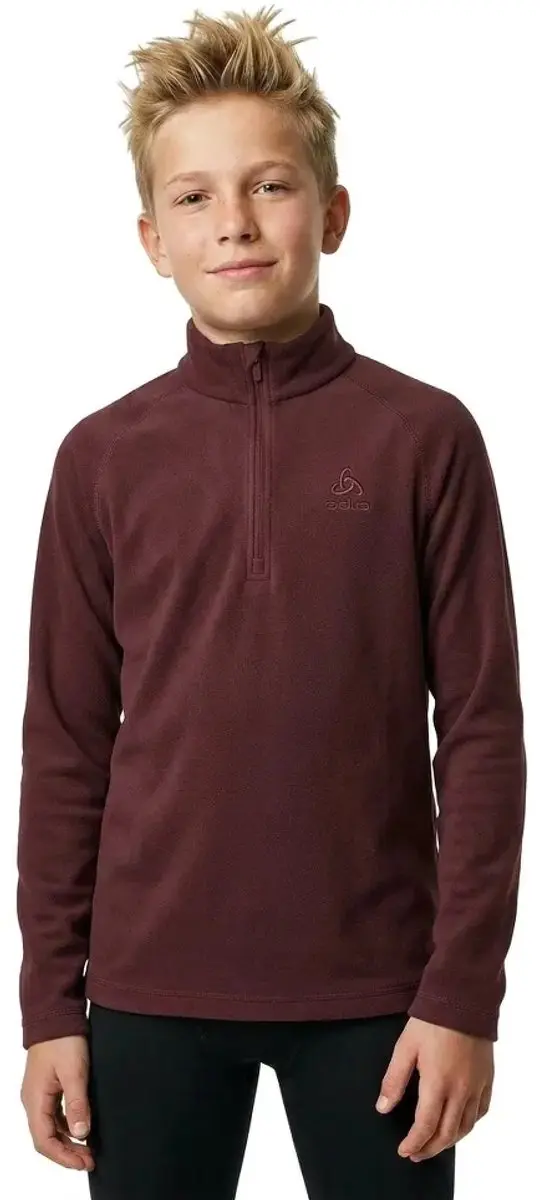 Odlo Rigi Fleece Met Halve Rits Bruin 8 Years Kinderen