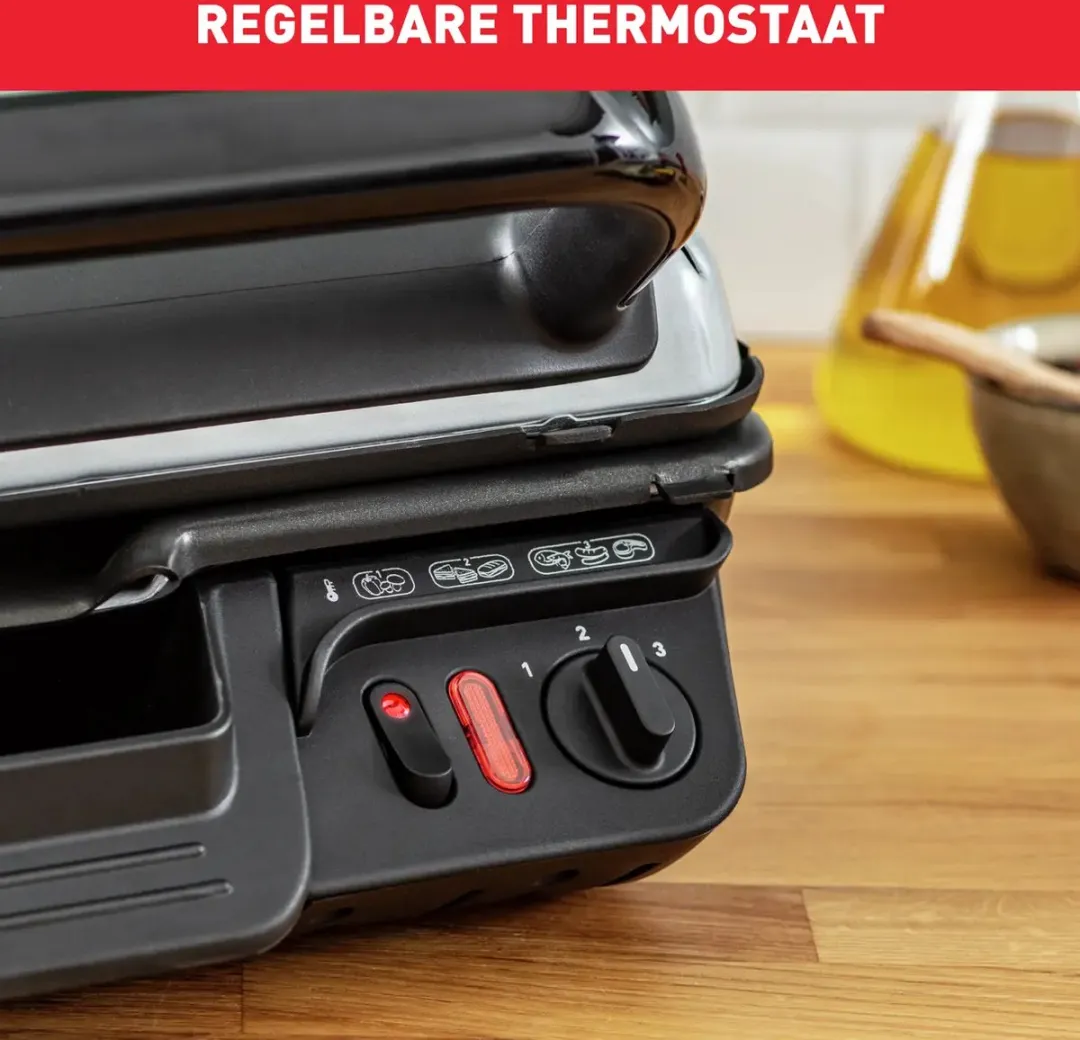 Rowenta GR305012 Ultracompact Contactgrill 2000W - Zwart/RVS