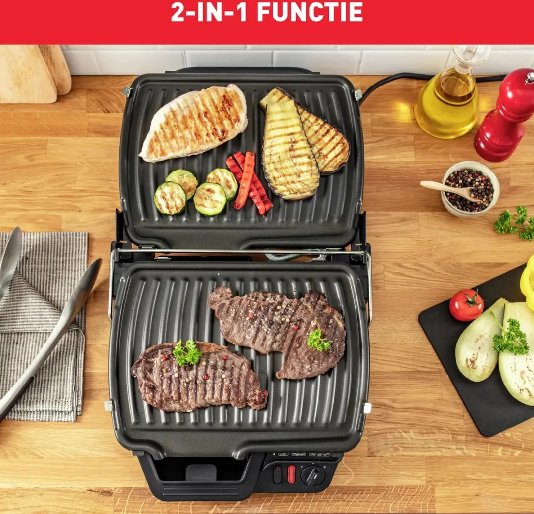 Rowenta GR305012 Ultracompact Contactgrill 2000W - Zwart/RVS