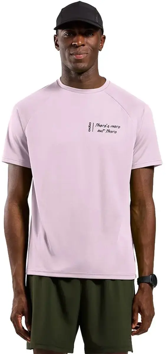 Odlo Essential Print T-shirt Met Korte Mouwen Roze XL Man