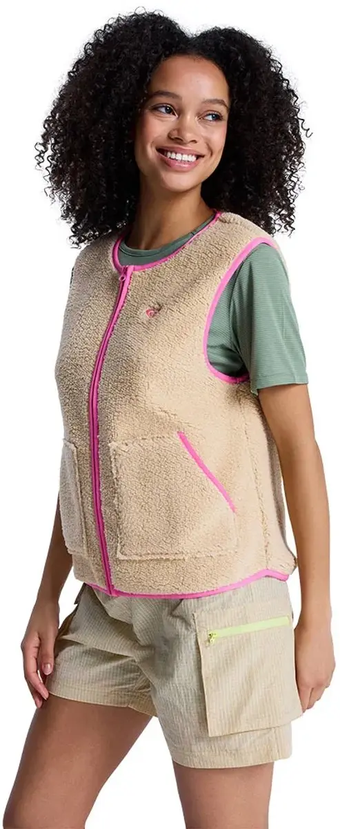 Roxy Boundless Spirit Easy Fleece Met Volledige Rits Beige S Vrouw