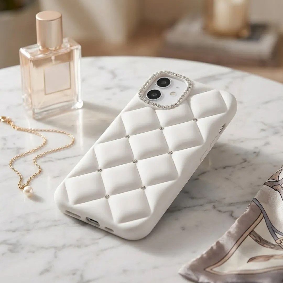 NUVEX Wit Telefoonhoesje iPhone 16 Plus - Strass Details