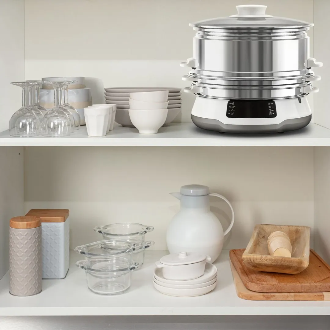 Tefal Convenient Series Deluxe VC502D Stoomkoker - 3 Schalen 1800W - RVS