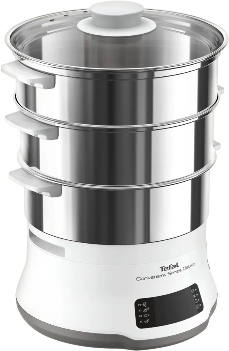 Tefal Convenient Series Deluxe VC502D Stoomkoker - 3 Schalen 1800W - RVS