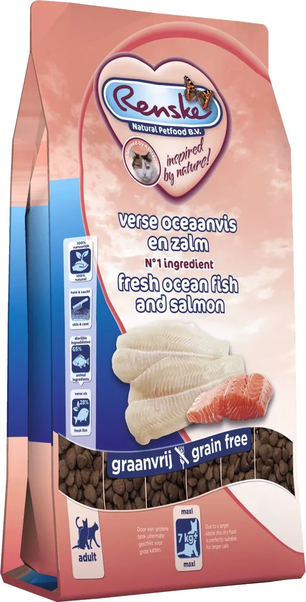 Renske Kat Adult Maxi Verse Zeevis & Zalm 6kg - afbeelding 6 van 6