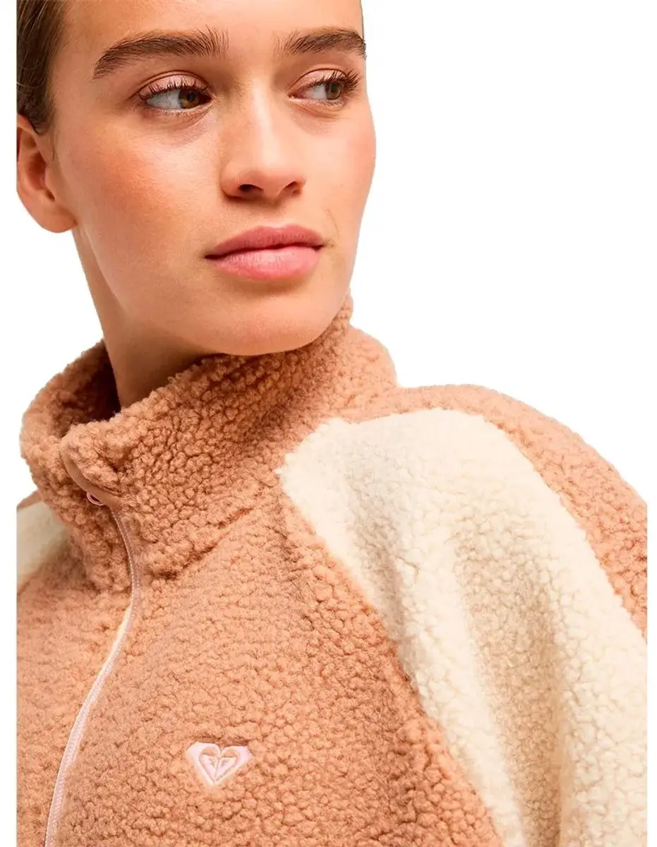 Roxy Boundless Spirit Dames Fleece - Beige - S - afbeelding 4 van 4