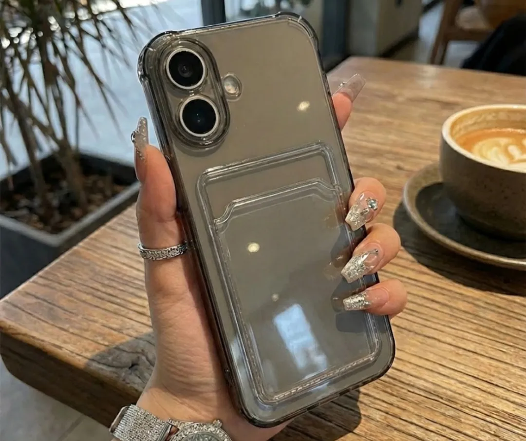 NUVEX iPhone 16 Hoesje Set Grijs/Zwart - Transparant & Gewatteerd - afbeelding 6 van 6