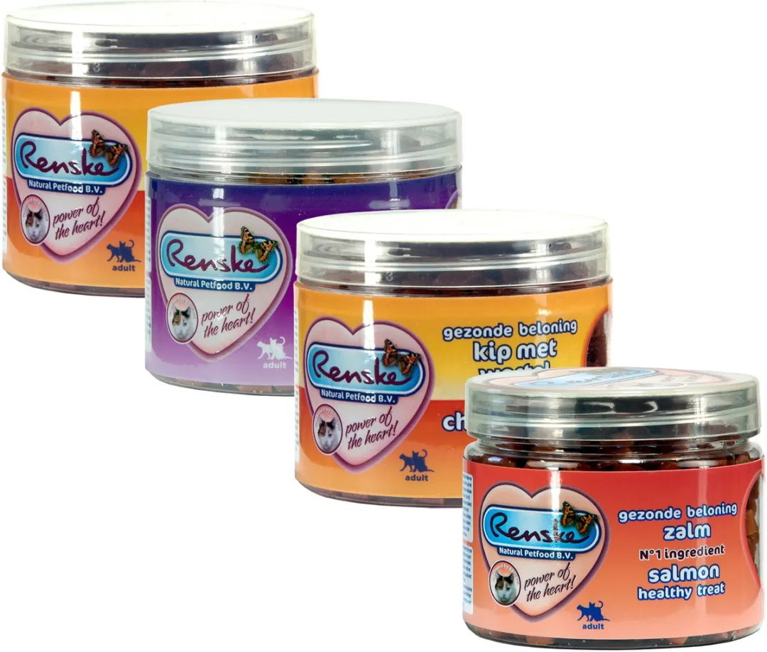 Renske Kat Beloning Hartjes 100g - Zalm - afbeelding 6 van 6