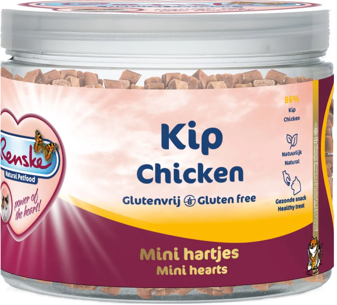 Renske Kat Beloning Hartjes 100g - Zalm