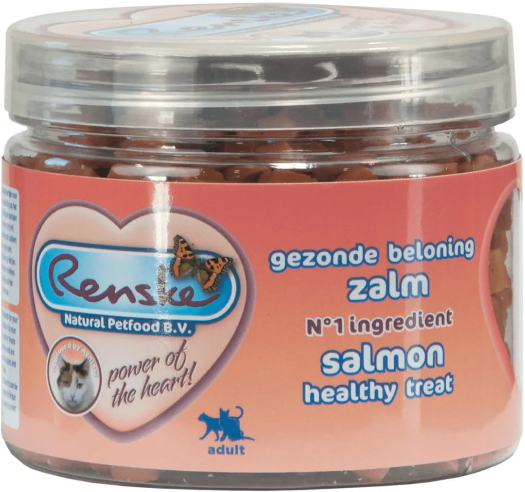 Renske Kat Beloning Hartjes 100g - Zalm